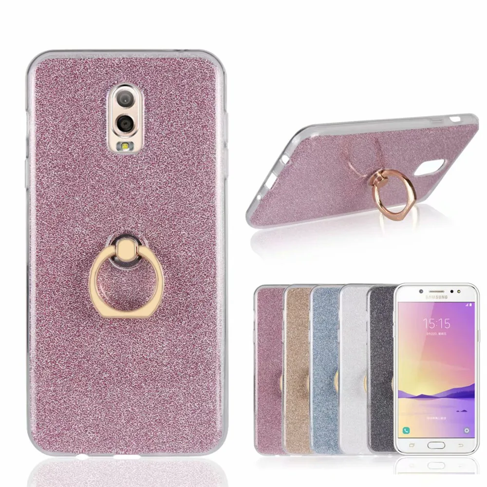 Fashion Ring Stand Holder Phone Case For Samsung C5 C7 C8 C9 Pro G530 G360 E5 E7 G710 ON5 ON7 Bling Glitter Crystal Powder |
