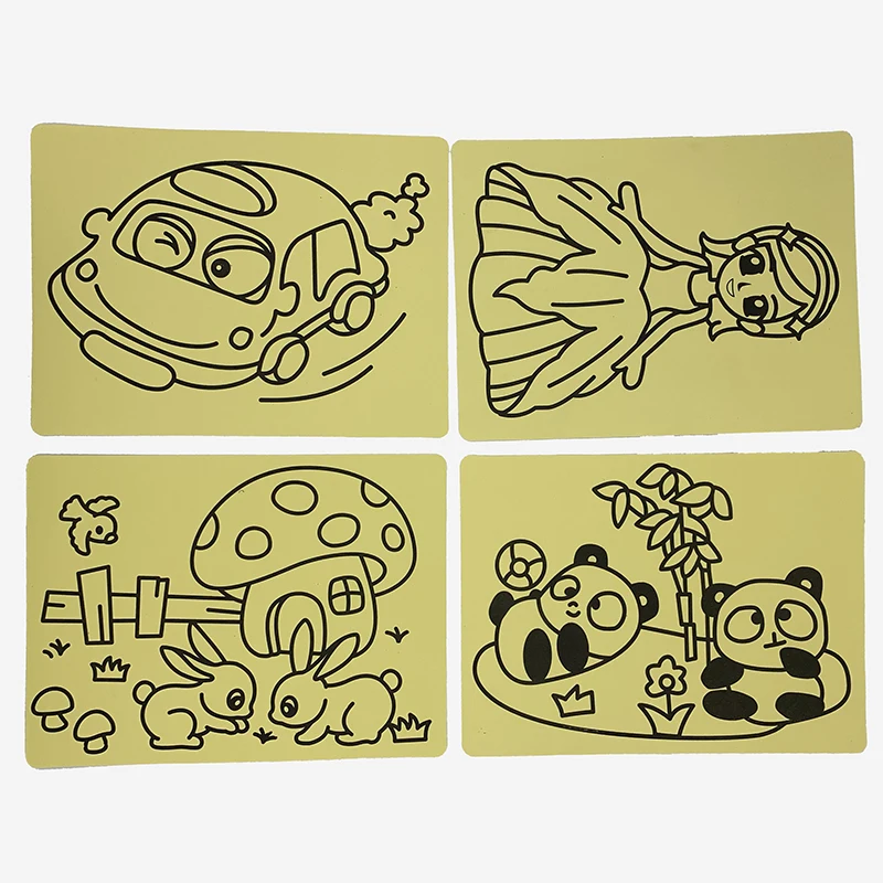

10pcs A4 magic sand art cards for Color Sand art only cards Does not contain sand and bags
