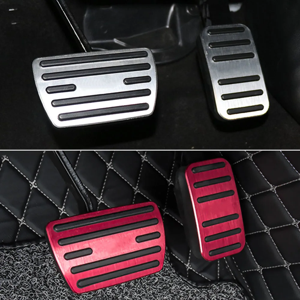 

Stainless Steel Car Styling Accelerator Gas Pedal Brake Pedal Cover For Honda Civic 10th 2016 2017 2018 Accessories Silver Red