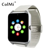 ColMi Smart Watch GT08 Sync Notification With TF SIM Card Slots for Android iPhone Bluetooth Connectivity Alloy Strap Smartwatch