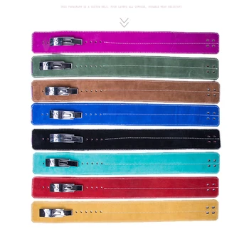 

Leather Weightlifting Belt Men Lumbar Protection Gym Fitness Training Squats Powerlifting Back Weight Lifting Belt