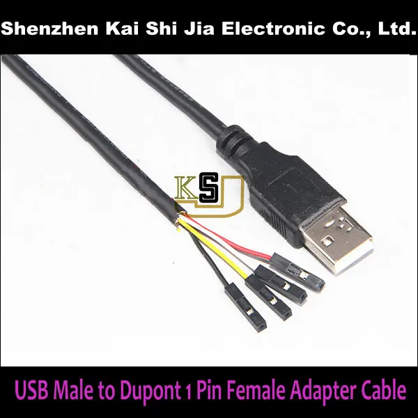 

DIY 50CM USB 2.0 Male to 4 1 Pin Dupont Adapter Cable