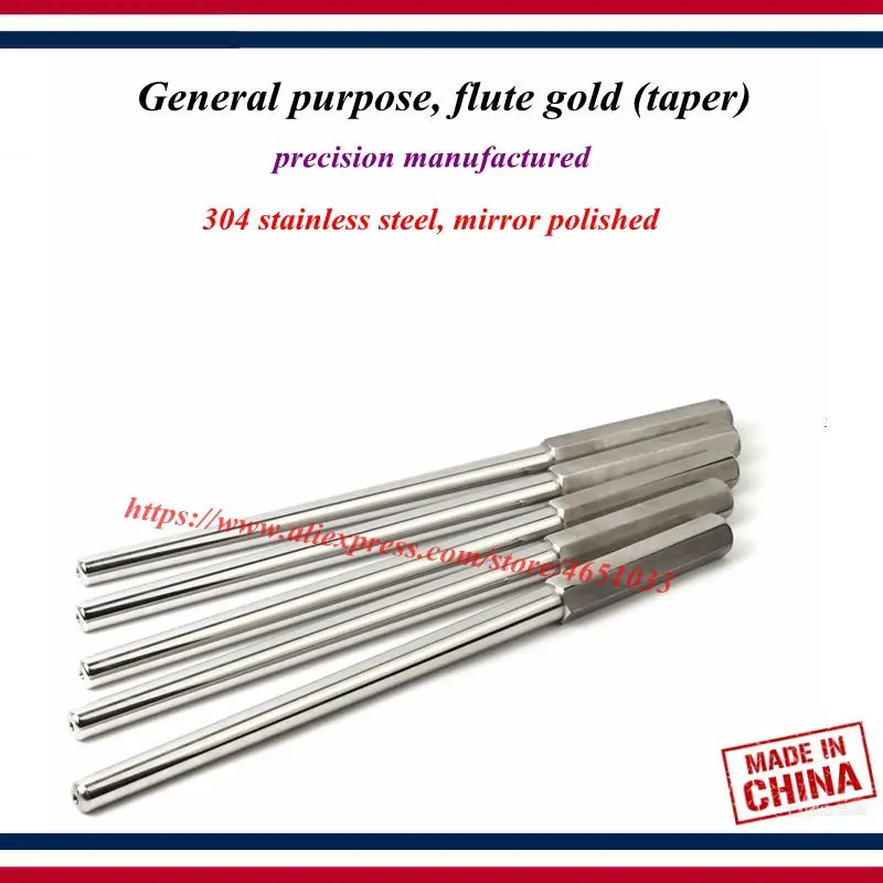 

Wind instrument repair tool - Flute repair tools - Taper shank for flute head , Flute dent damaged tool flute head gold (taper)