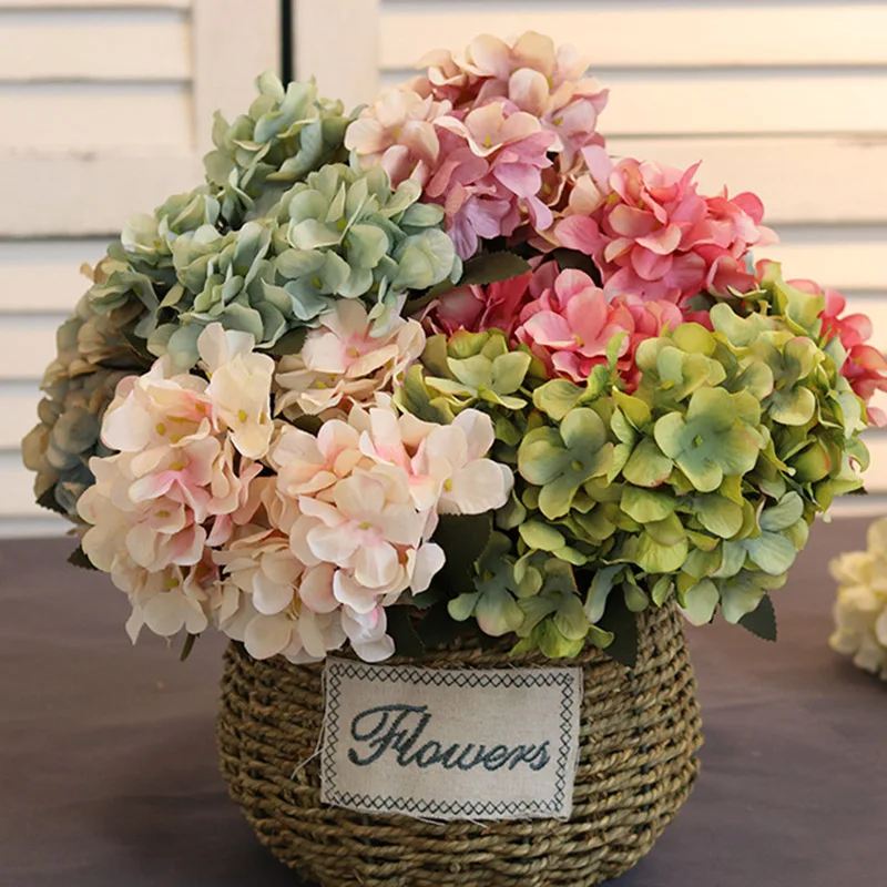 High grade Hydrangea Artificial Silk Flowers Bridal Hand