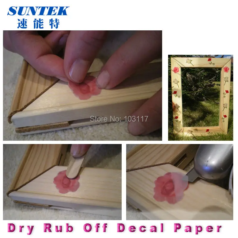 

(10sets/lot) Inkjet Printer Dry Rub Off Decal Transfer Paper Free Shipping Dry Rub-Off Blank Paper