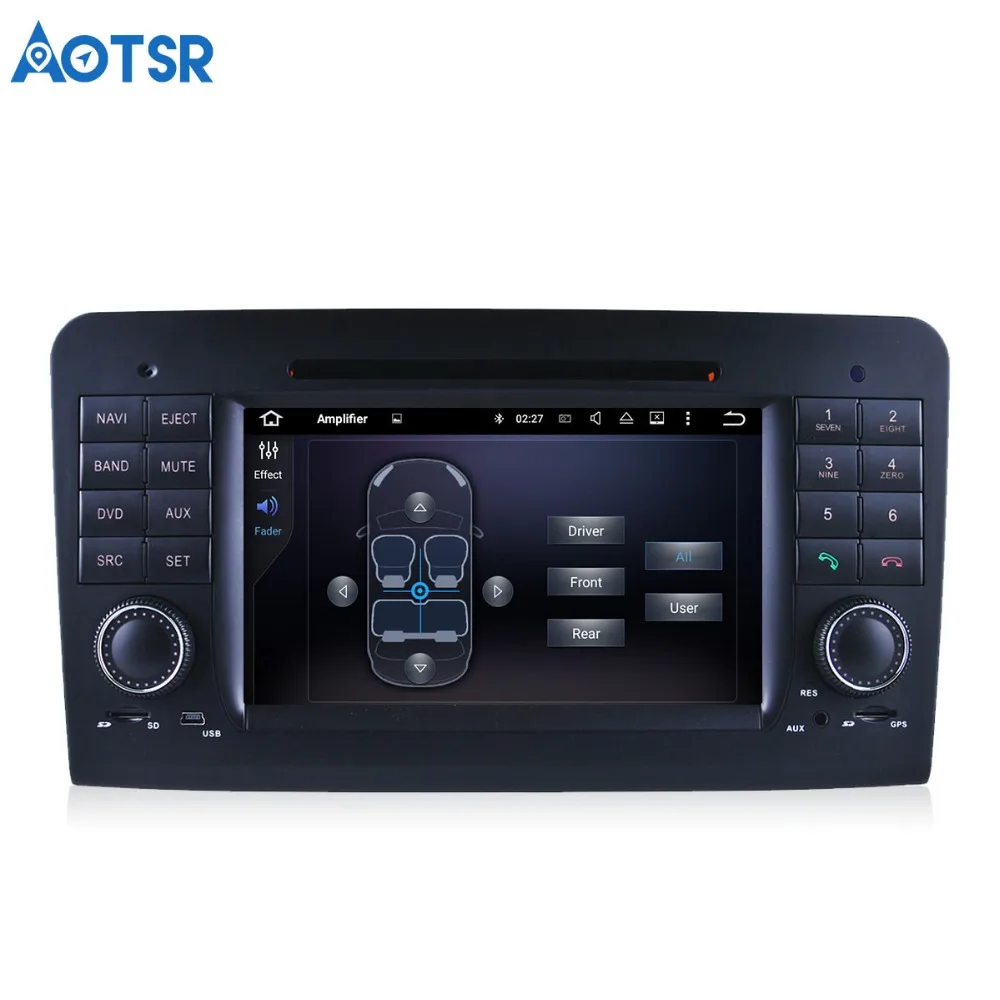 Perfect Aotsr Android 8.0 Car DVD player GPS Navigation Headunit For Mercedes Benz ML W164 GL X164 (2004-2012)  2 din radio media 2