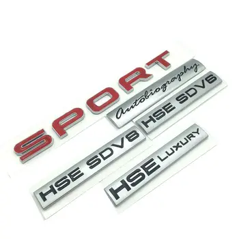 

Metal Sport HSE SDV6 SDV8 LUXURY Auto-biography Logo Emblem Badge Sticker