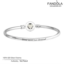 Любящий зажим-сердце браслеты стерлингового серебра 925 вы так любим очаровательный браслет для женщин известная марка ювелирных изделий