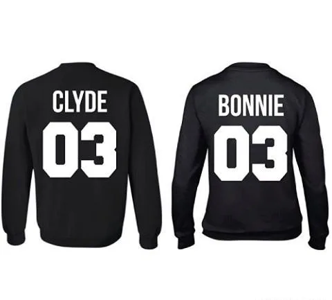 Bonnie Clyde 03 одинаковые свитшоты для пар Женские забавные крутые свитшоты для влюбленных модная одежда женские и мужские топы унисекс джемпер