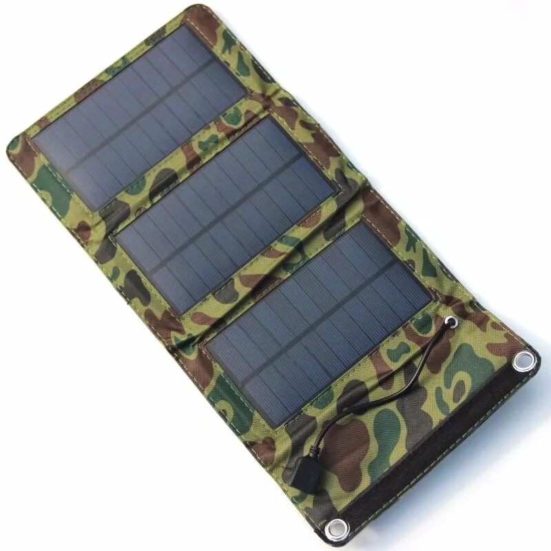 BUHESHUI 5 Вт Складная солнечная панель зарядное устройство Солнечное зарядное устройство мобильное зарядное устройство для сотового телефона монокристаллическое