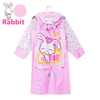 

Lovely Cartoon Waterproof Kids Rain Coat For Children Raincoat Rainwear/Rainsuit Kids Boy Girl Rabibit Kitty Raincoat Poncho