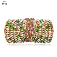 Для женщин роскошный Кристалл Клатч специальный Дизайн Клатчи кошелек дамы Свадебная вечеринка Сумки зеленый/синий/серебристый/фиолетовый/ черный/красный/розовый