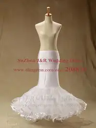 Роза Moda белый Высокое качество пышные 3 слоя Русалка Петтикот Свадебные подъюбник для торжественное платье