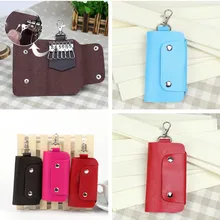 Лидер продаж, женские и мужские держатели для ключей, органайзер для ключей, 5 цветов, модный однотонный кошелек для ключей, автомобильный брелок, ключница