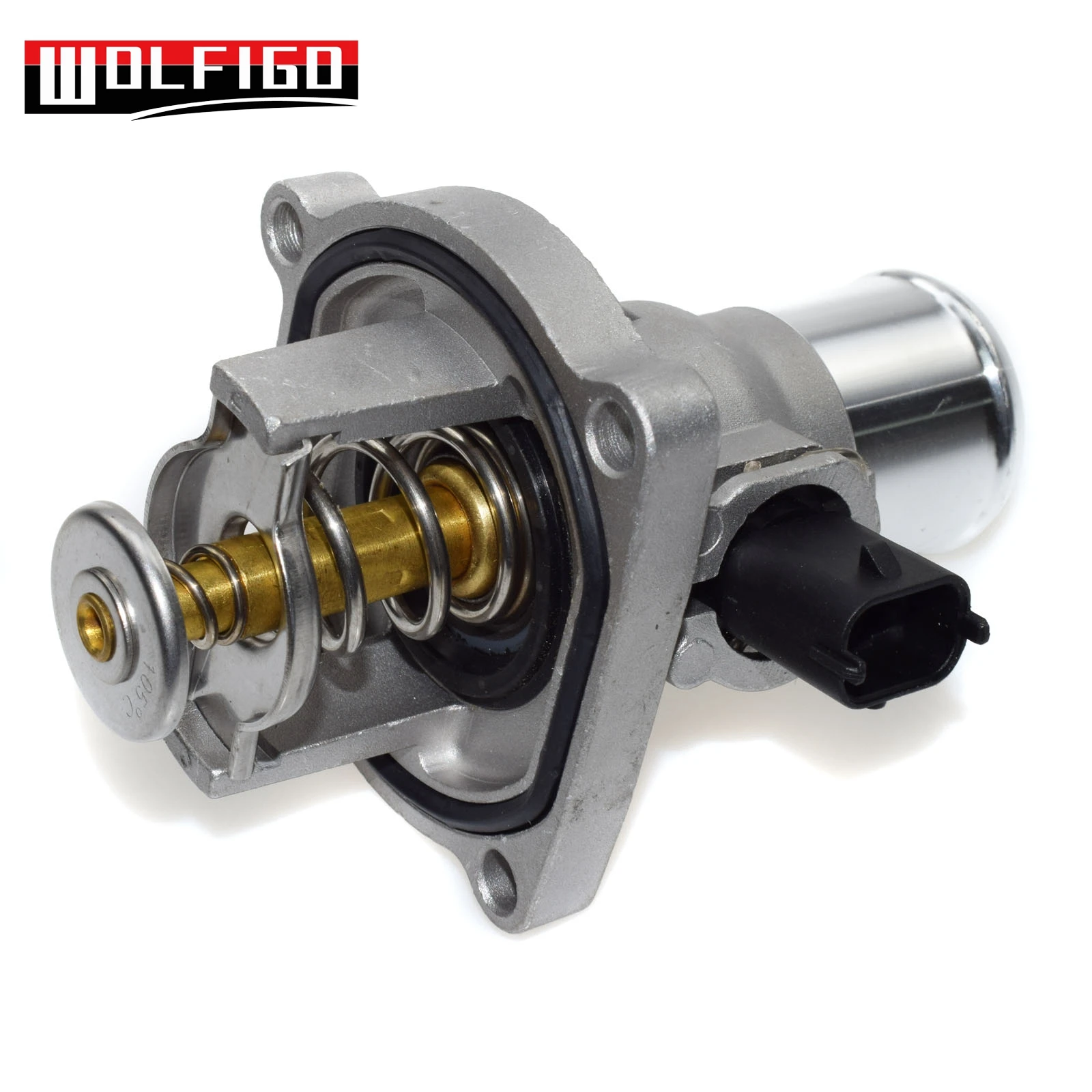 

WOLFIGO New 105Deg Engine Coolant Thermostat W/ Housing Assembly for Chevrolet Aveo Cruze 55578419,25189205,96984104,55564891