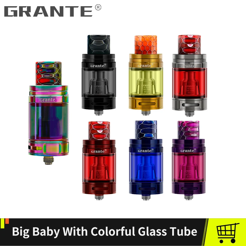 Grante TFV8 Big Baby Atomizer 510 Thread Tank With 810 Drip Tip Mouthpiece TFV8 Baby M2 Coil Glass Tube Vape Tank E Cigarette Grante TFV8 Big Baby Atomizer 510 Thread Tank With 810 Drip Tip Mouthpiece TFV8 Baby M2 Coil Glass Tube Vape Tank E Cigarette