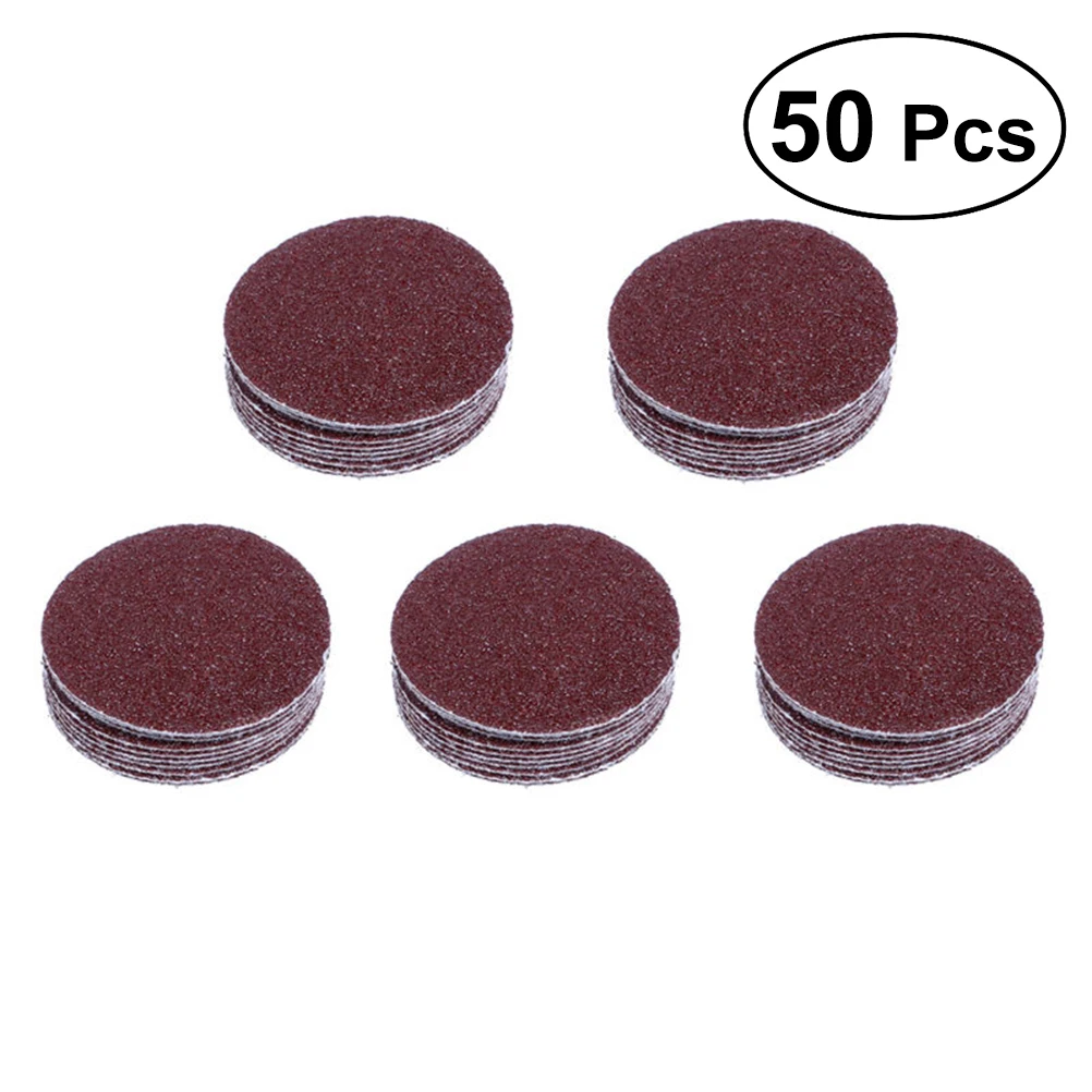 

50PCS 2 Inch Round Sanding Discs Sandpaper Circular Pads With Backer Plate