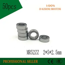 50 шт. MR52ZZ 2X5X2,5 мм P6 ABEC-3 Миниатюрный Подшипники MR52ZZ 2*5*2,5 мм