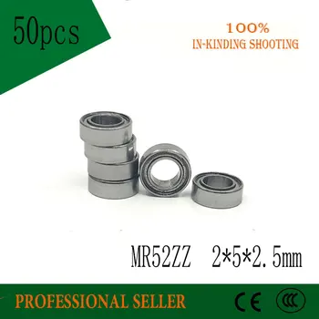 50PCS MR52ZZ 2X5X2 5mm P6 ABEC 3 Miniature Bearings bearing MR52ZZ 2 5 2 5 mm