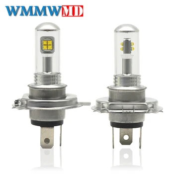 

High Power H4 80W With SMD LED Chips Car LED Lights 1500lm Fog Lamp Tail Driving Bulbs DRL Headlights White 6000K 2pcs/set