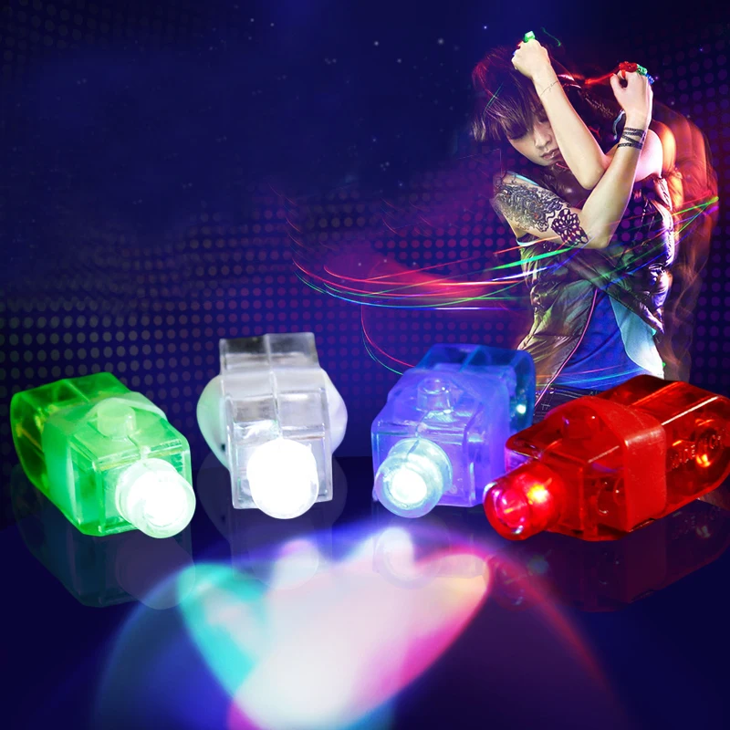 Funny Finger Ring Lamp Laser Light Colored LED Light Up Toy Christmas