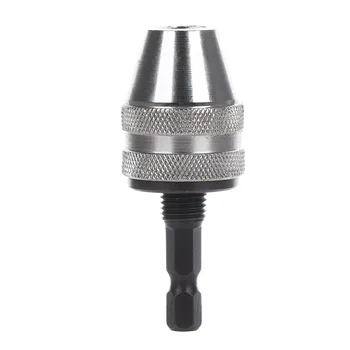 

0.5-8mm Keyless Chuck 3 Jaw Drill Adapter 1/4 Inch Hex Shank Drill Chuck