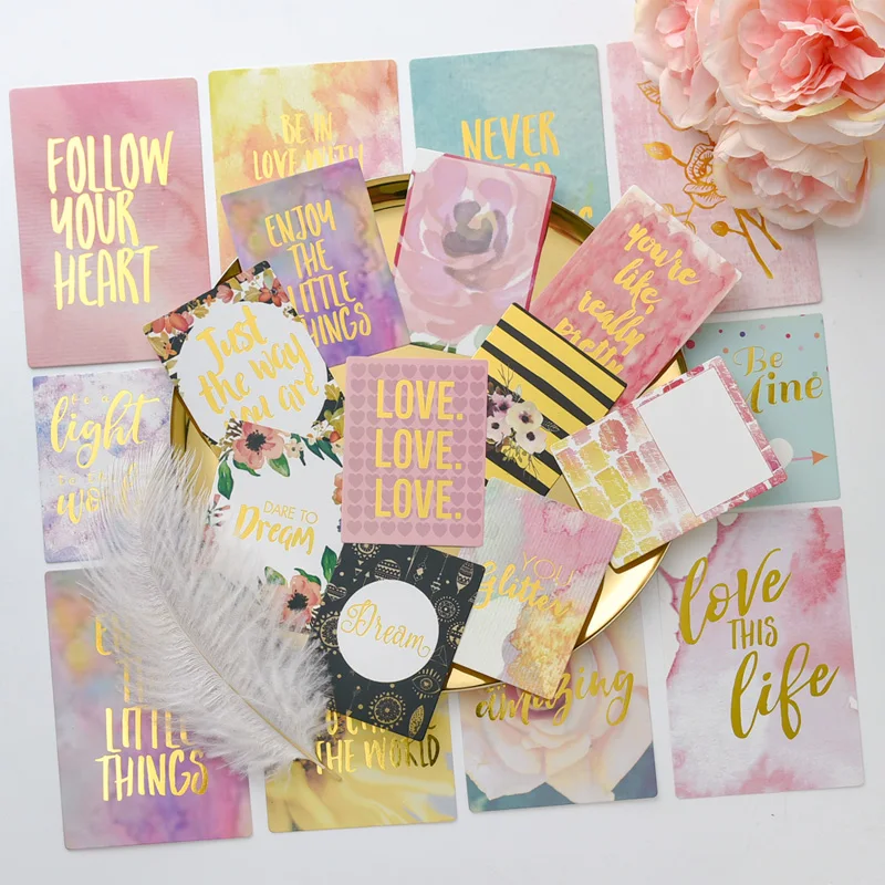 

20Pcs Acid Free Colorful love Paper Pocket Cards for Scrapbooking DIY Projects/Photo Album/Card Making Crafts