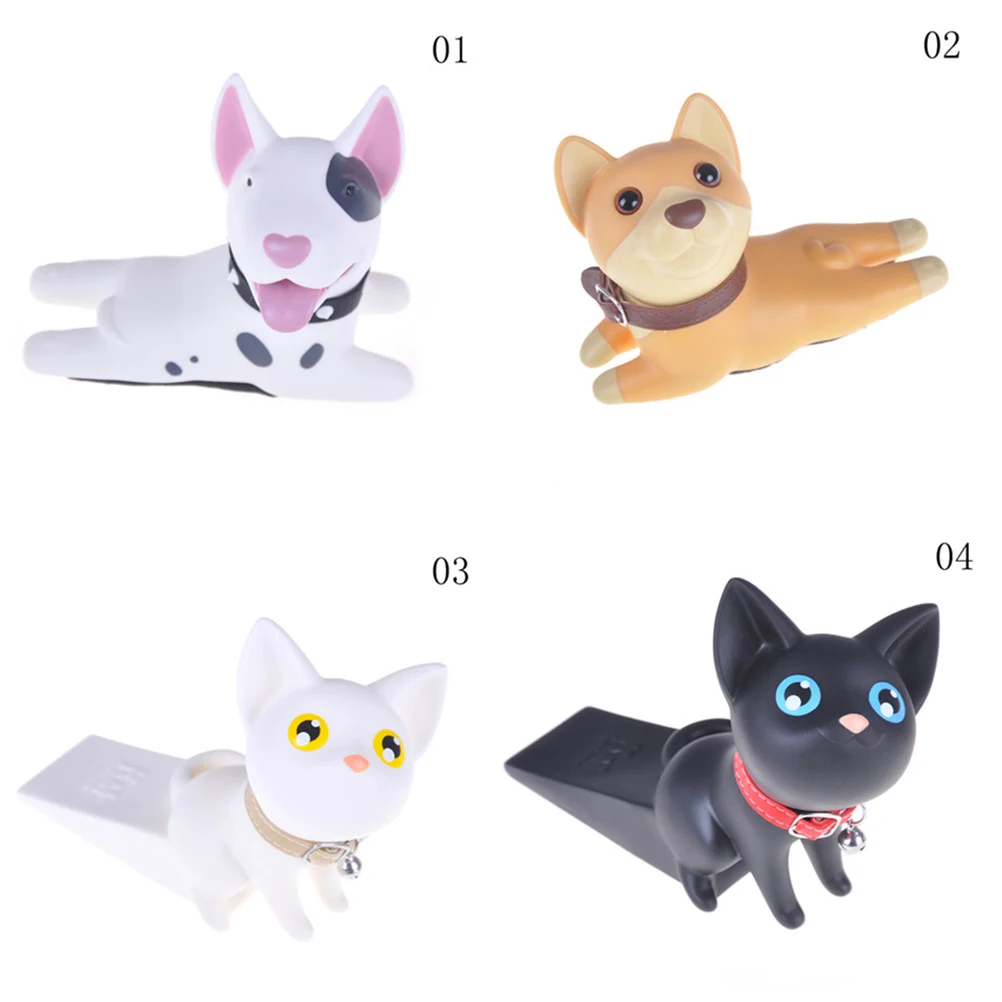 

Cute Cartoon Dog Door Stopper Holder Bull Terrier PVC for baby Dog Anime Figures Toys for Children Home safety Supplies