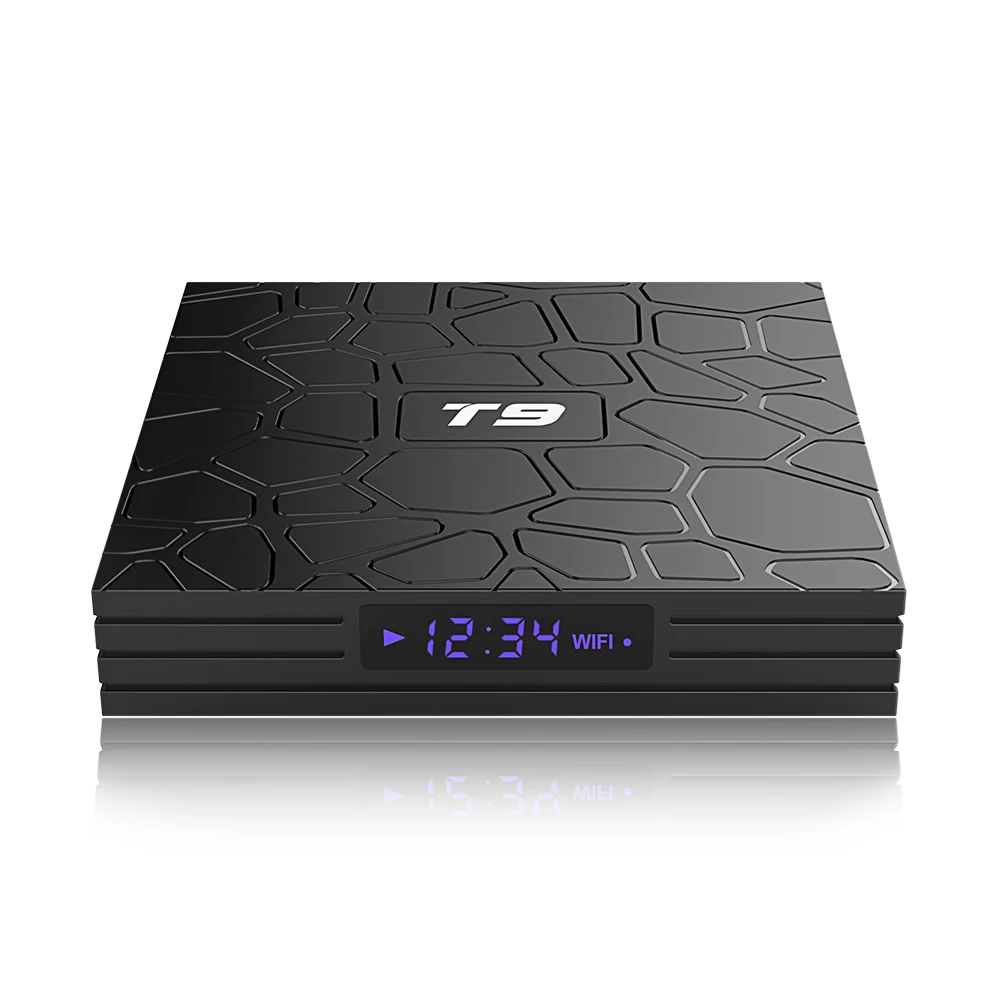 T9 Android 8.1 Tv Box RK3328 4GB 64GB With QHDTV Iptv Subscription French Arabic Belgium Morocco Netherlands Iptv Smart Box     