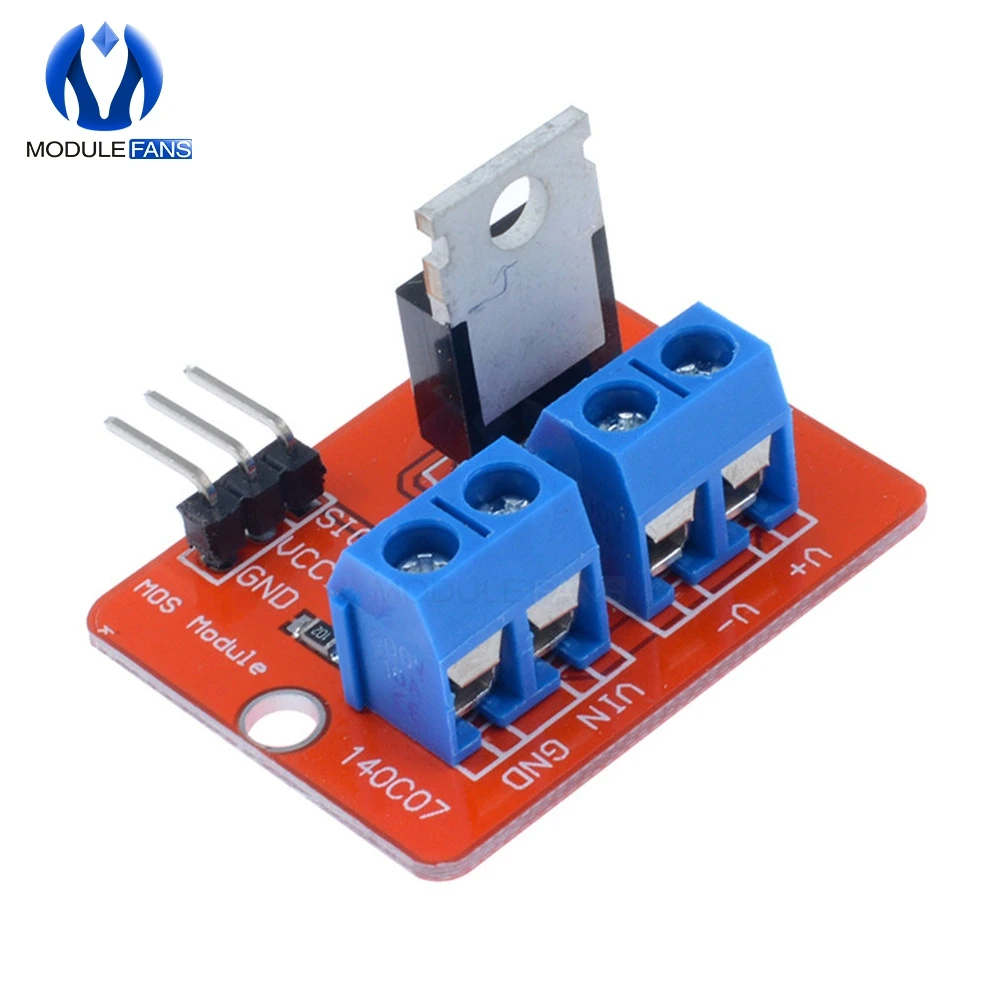5 шт. верхняя кнопка Mosfet IRF520 модуль драйвера для Arduino MCU ARM Raspberry Pi 3 в мощность MOS PWM
