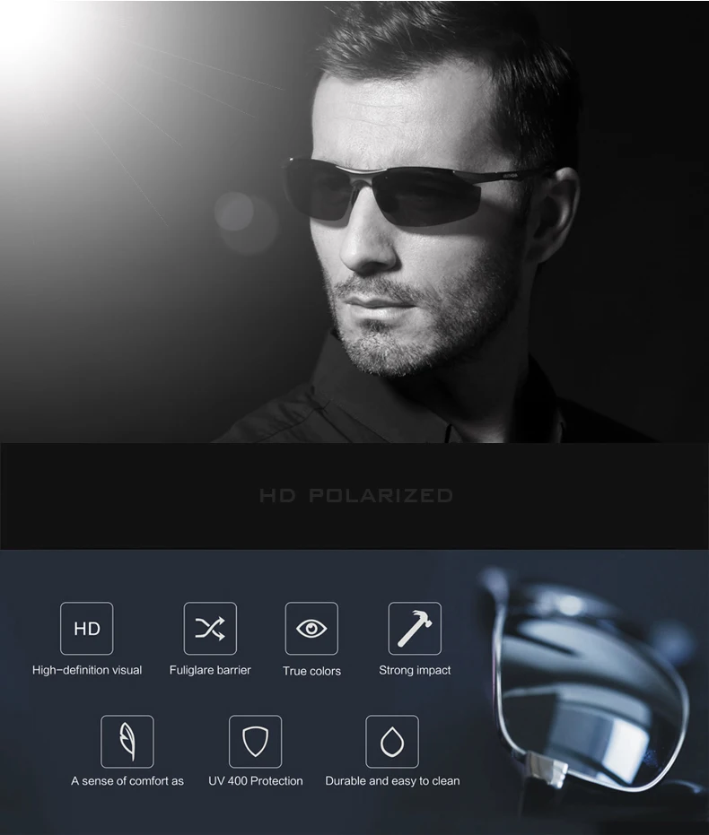 Бренд VEITHDIA, алюминиевые поляризованные солнцезащитные очки, мужские солнцезащитные очки, очки для вождения, зеркальные очки, очки, мужские аксессуары, оттенки 6529