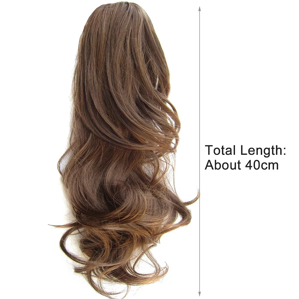 

Long Curly Hair Ponytail Clip-in Wig Extensions Big Wave For Women Girls 40cm Natural