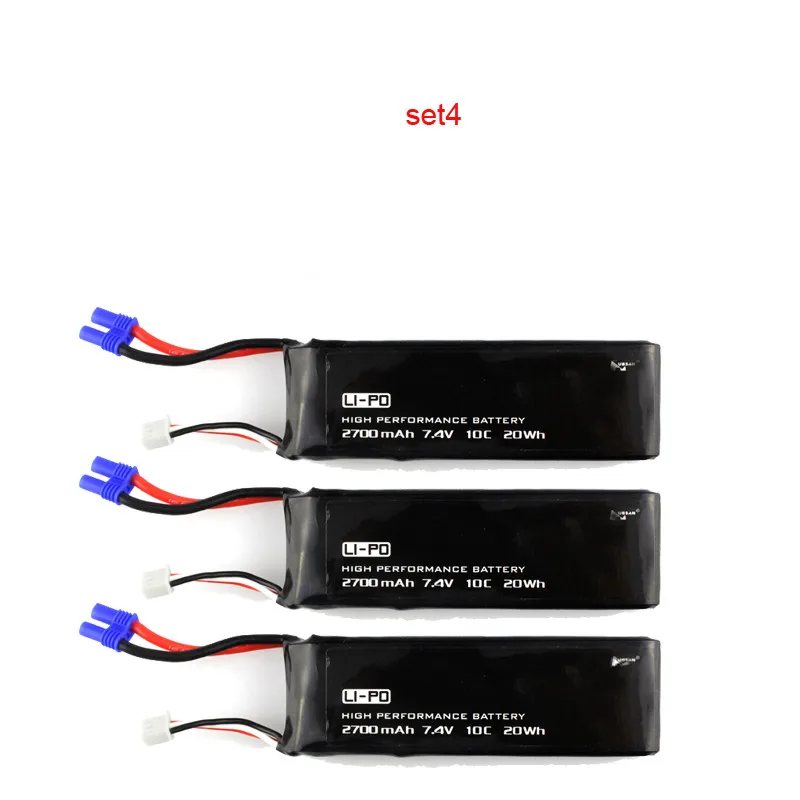 Hubsan H501C H501S X4 7,4 V 2700mAh lipo батарея 10C 20WH батарея для радиоуправляемого квадрокоптера дрона запчасти - Цвет: set4