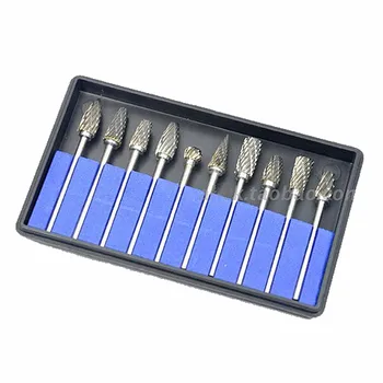 

10 pcs High Quality Dental Materials Tungsten Steel Dental Burs Lab Burrs Tooth Drill Free Shipping
