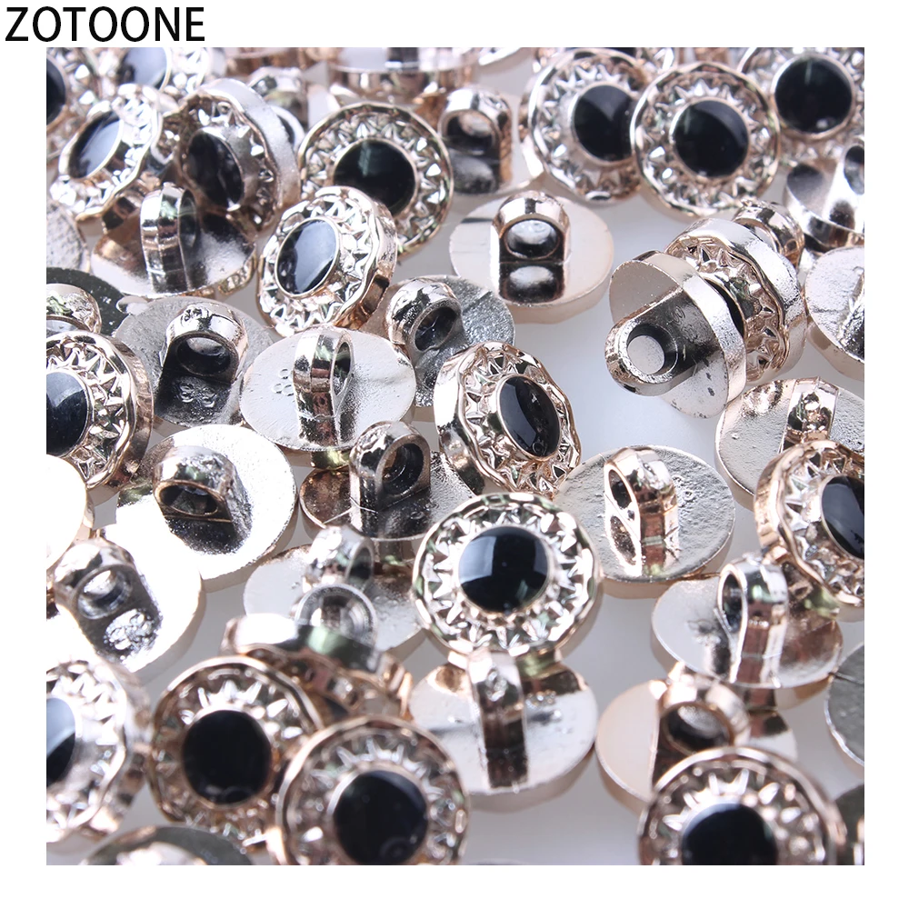 ZOTOONE 50 шт. красивые белые черные металлические пуговицы для пальто Скрапбукинг