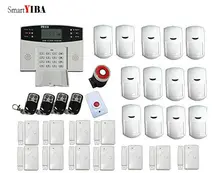 SmartYIBA Remote Control Russian Spanish Italian French Voice Home GSM SMS Wireless Security Alarm System PIR