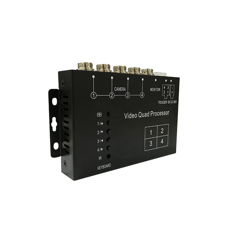 

Vehicle video Quad Splitter system Kit 4 Channel Color Video splitter Processor 4 pin aviation multiplexer