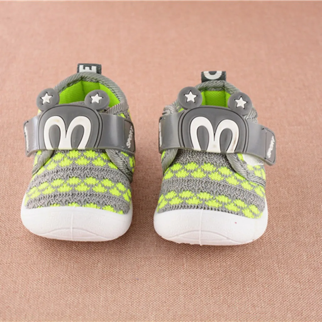 

Toddler Casual PU Leather Fashion Children Kids Baby Cartoon Star Rabbit Ears Squeaky Single Shoes Sneaker #3
