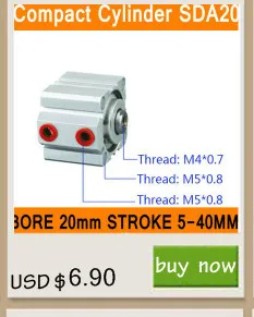 SDA63 цилиндр магнит SDA серии диаметр 63 мм ход 5-40 мм compact air Цилиндры двойного действия воздуха Пневматический цилиндры