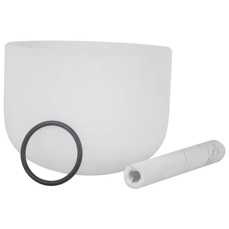 Mrosaa 20*16cm 8 inch B tone Crystal Music Bowl Buddha Sound Bowl Hand Hammered Relax Soothing Relax Soothing Singing Bowl 16