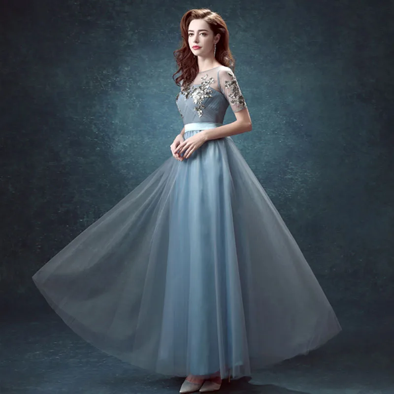 New-Arrived-Ombre-Green-Prom-Dress-Party-Blue-halter-dress-long-section-of-the-bride-wedding (1)