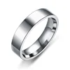Trendy Stainless Steel Black Rings for Women Wedding Rings Men Jewelry Width 6mm ► Photo 1/4
