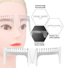 1 шт., линейка для бровей, руководство для тату, линейка для перманентного макияжа, измеряющая бровь, корректирующее средство для ухода за бровями, линейка для татуажа бровей, многоразовая