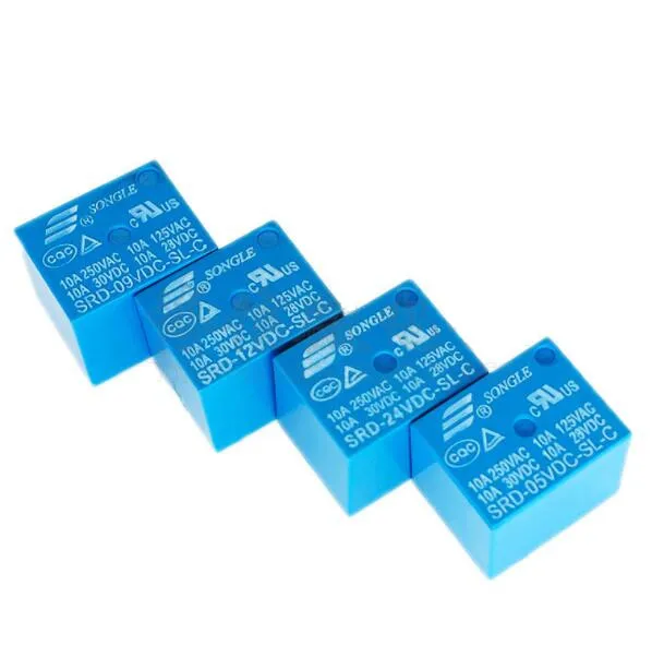 

Free Shipping 50PCS/lot Relay SRD-05VDC-SL-C SRD-09VDC-SL-C SRD-12VDC-SL-C SRD-24VDC-SL-C 5V 9V 12V 24V 10A 250VAC 5PIN T73