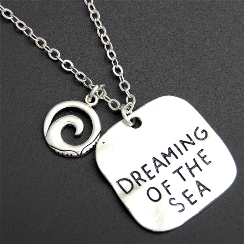 

1pc Dreaming Of The Sea Necklace Charm Pendant Ocean Jewelry For Beach Party Summer Gift E518