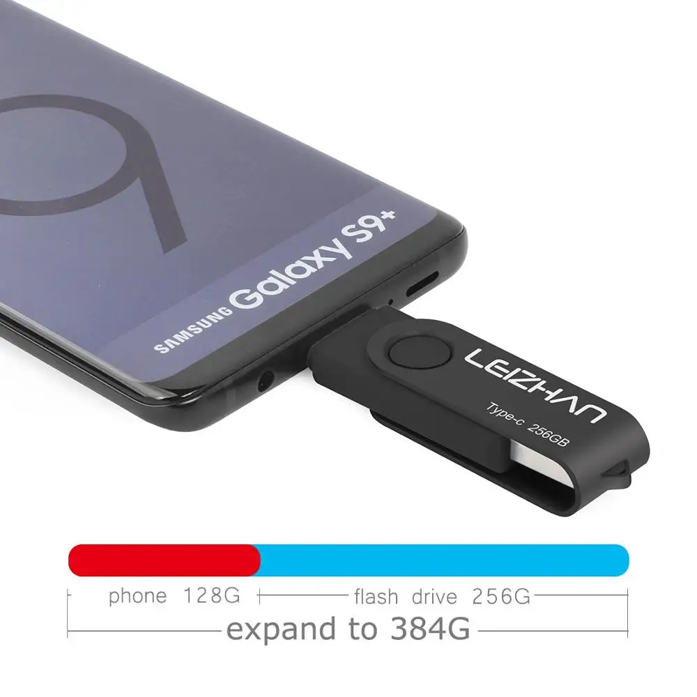 LEIZHAN OTG USB флеш накопитель 3 0 Type C 256 ГБ 128 Гб 64 32 16 для Huawei P30 Samsung S10 S9 S8 Stick|USB