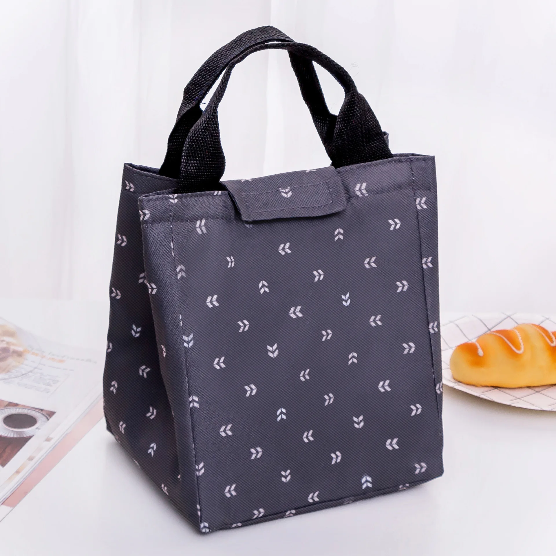 Теплоизоляционная сумка для обеда, свежая сумка-холодильник для еды, ткань Оксфорд, для пикника, для путешествий, сумка для обедов, Bolsa Termica - Цвет: Темно-серый