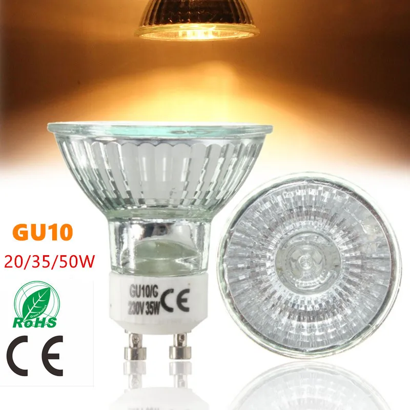 20 Вт 35 Вт 50 Вт GU10 Высокая яркость теплый белый 2800K галогенная лампа Высокая световая эффективность для дома светильник лампы AC220-240V