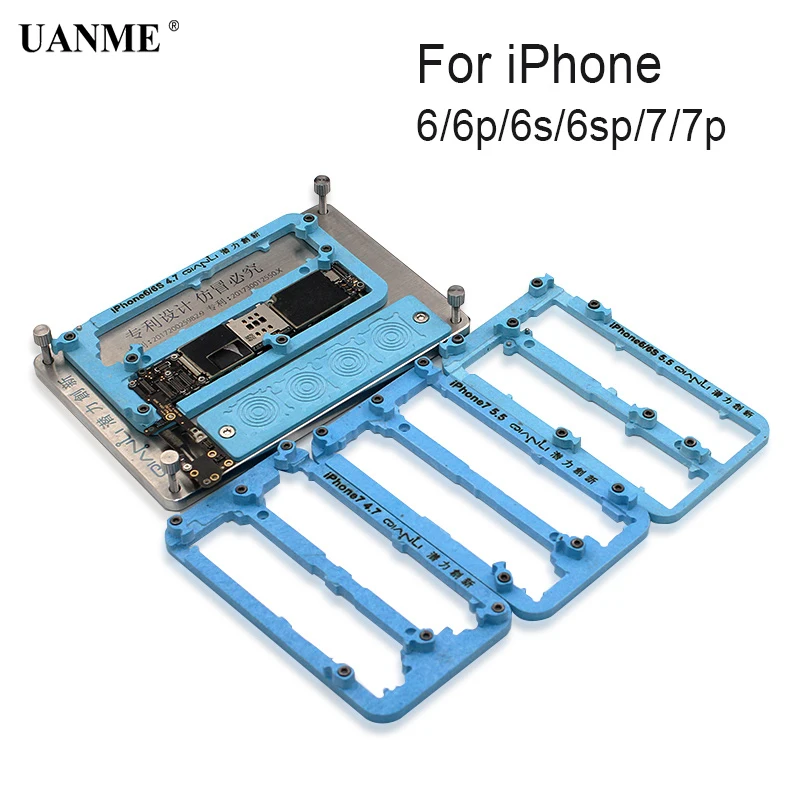 

UANME 6 in 1 Logic Board Clamps Metal PCB Board Holder Fixture Work Station for iPhone 6 6S 7 Plus Fix Repair Mold