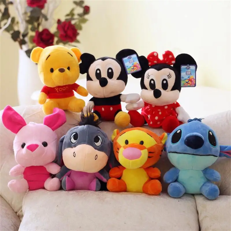 Disney peluche Animal peluche Mickey Mouse Minnie Winnie l'ourson poupée Lilo et porcelet 7 cadeau d'anniversaire garçon fille jouet livraison gratuite